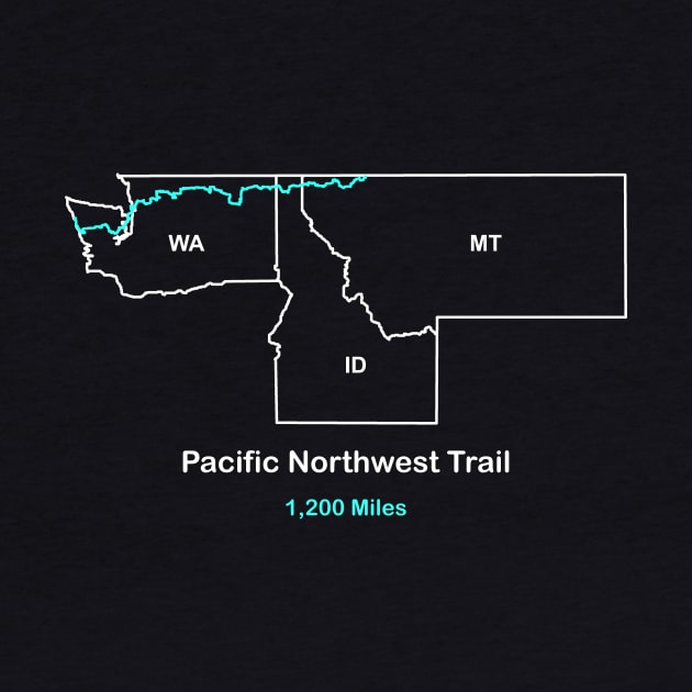 Pacific Northwest Trail, National Scenic Trail Route Map by numpdog